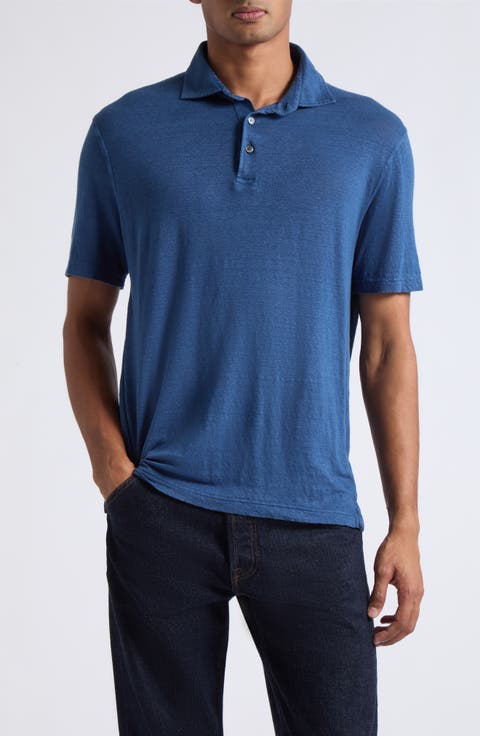 Short Sleeved Linen Polo
