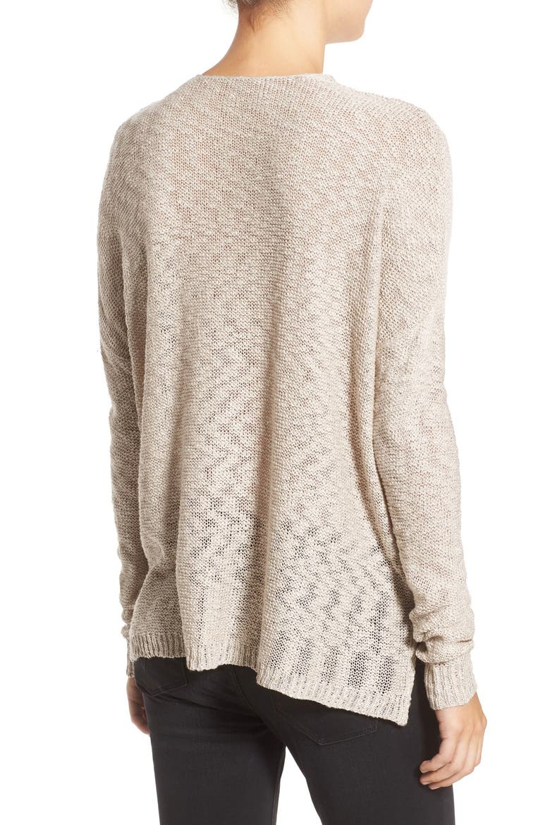 Lace-Up Pullover, Alternate, color, OATMEAL