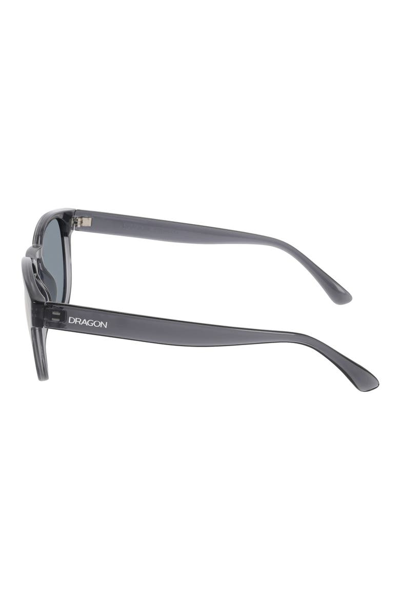 53mm Round Sunglasses, Alternate, color, SHINY CRYSTAL GREY