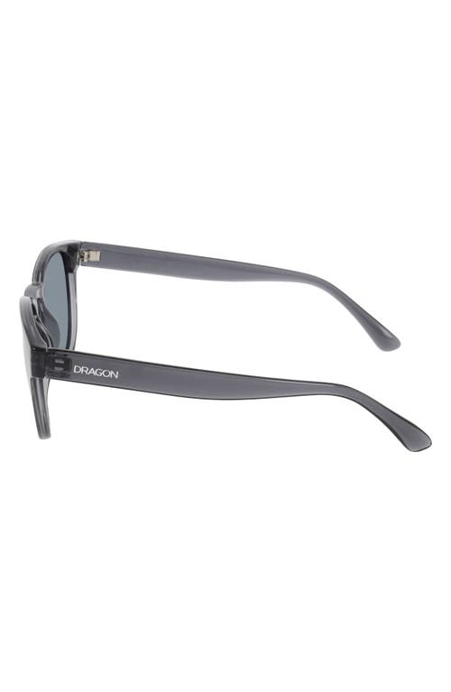 Dragon 53mm Round Sunglasses In Shiny Crystal Grey