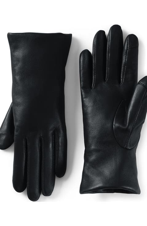 EZ Touch Screen Cashmere Lined Leather Gloves