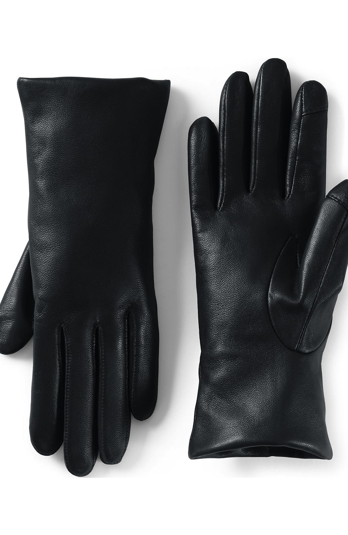 Lands' End EZ Touch cashmere-lined leather gloves