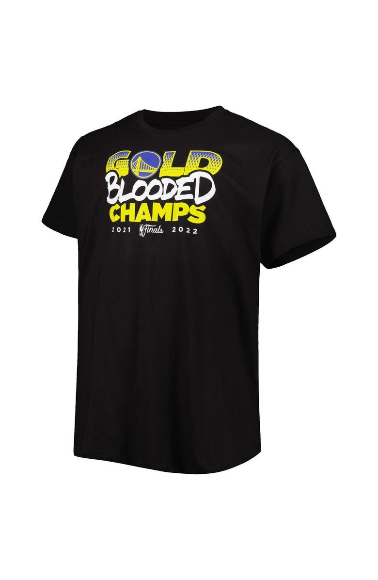 FANATICS Men's Fanatics Branded Black Golden State Warriors 2022 NBA Finals Champions Gold Blooded Big & Tall T-Shirt, Alternate, color, 