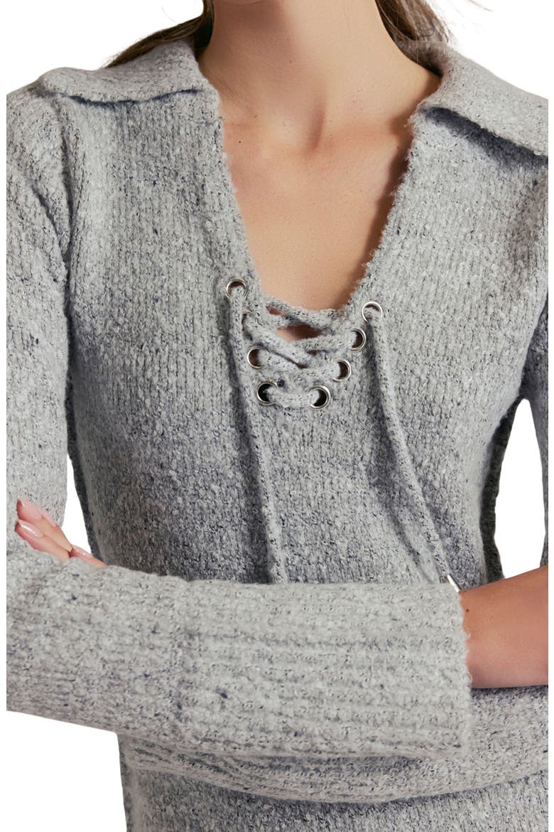 Milena Long Sleeve Mini Sweater Dress, Alternate, color, GREY HEATHER COMBO