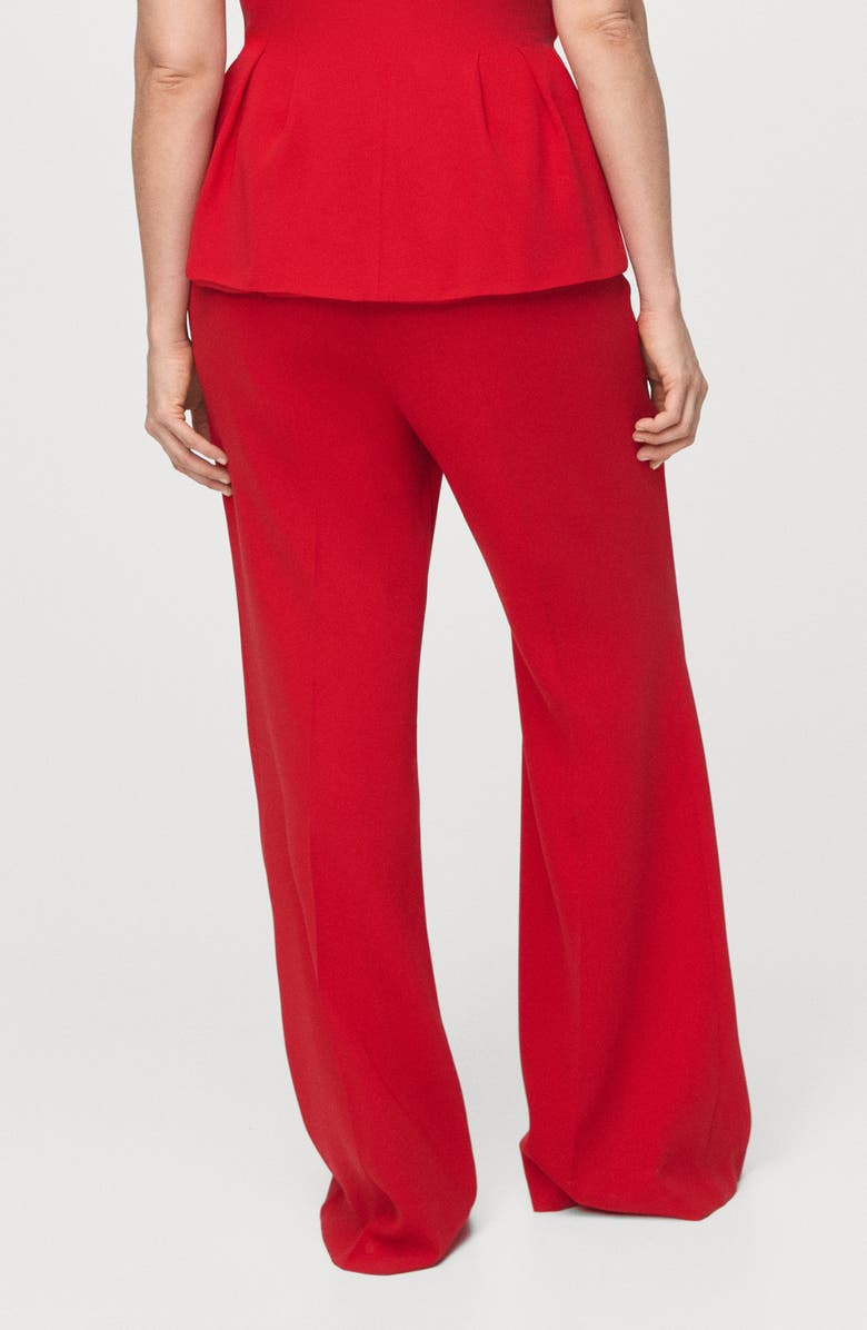 MANGO High Waist Pants, Alternate, color, Red