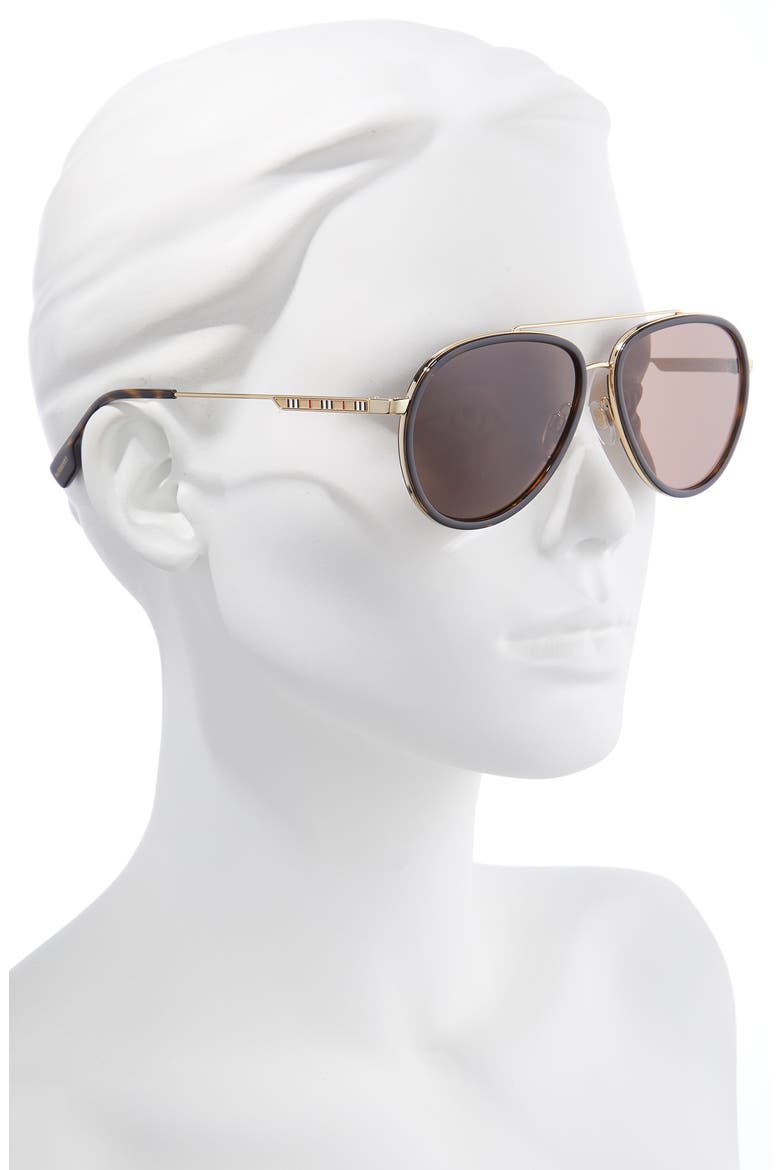 59mm Aviator Sunglasses, Alternate, color, GOLD
