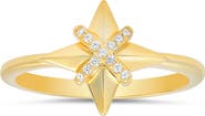 Queen Jewels Sterling Silver CZ North Star Ring