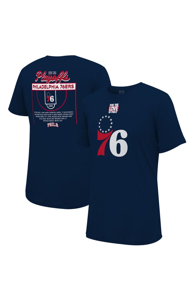 Stadium Essentials Unisex Stadium Essentials  Navy Philadelphia 76ers 2023 NBA Playoffs Roster T-Shirt, Alternate, color, 