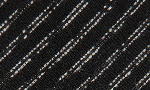 Hugo Boss Boss Textured Stripe Wool Tie In Black