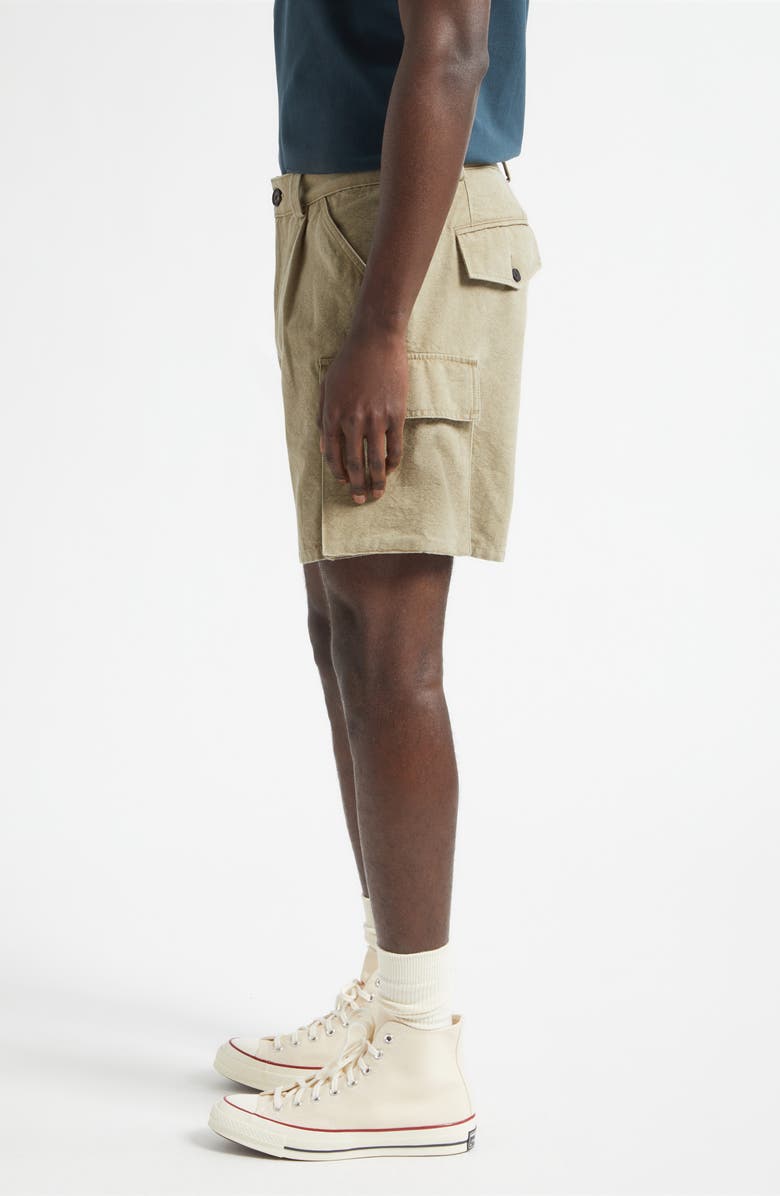 Noah Pleated Cargo Shorts, Alternate, color, Olive