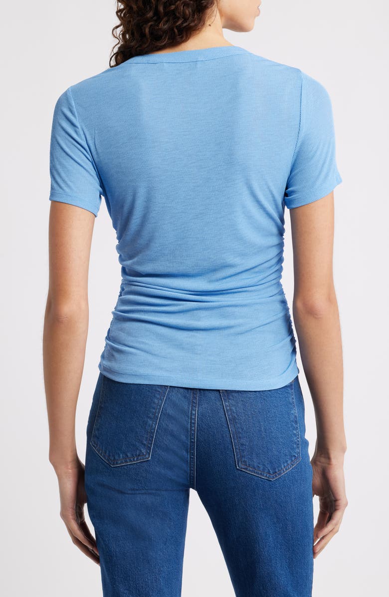 Veronica Beard Remus Ruched T-Shirt, Alternate, color, Blue Jasper