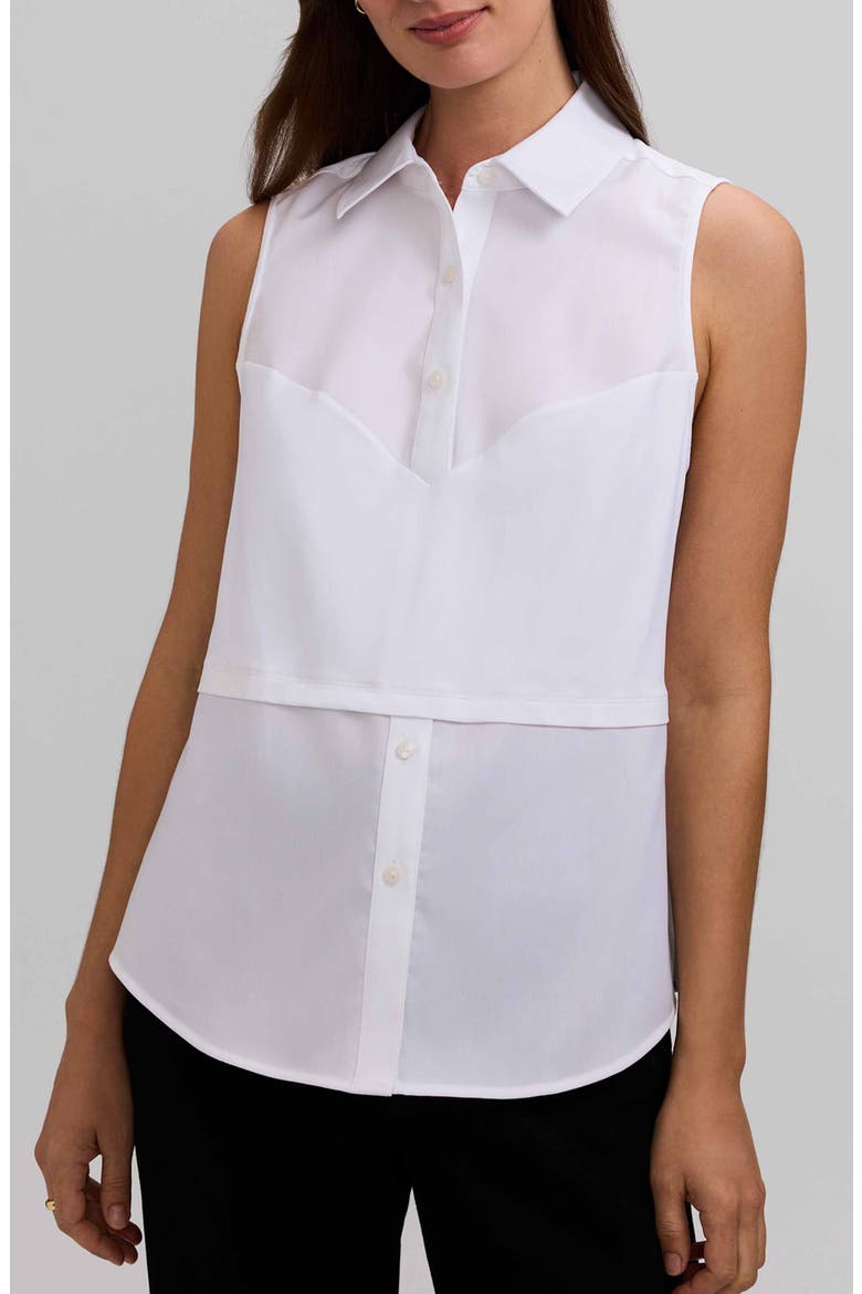 Chelsea Layered Sleeveless Tank, Main, color, WHITE