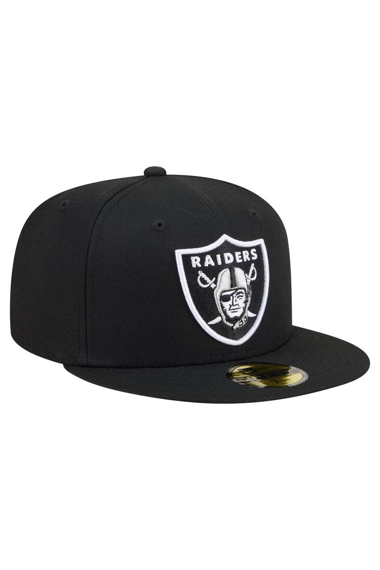 Men's New Era Black Las Vegas Raiders 59FIFTY Fitted Hat, Alternate, color, Black