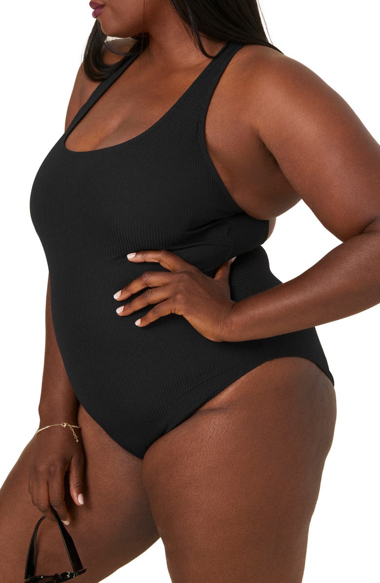 Andie Tulum One-Piece Swimsuit, Alternate, color, Black
