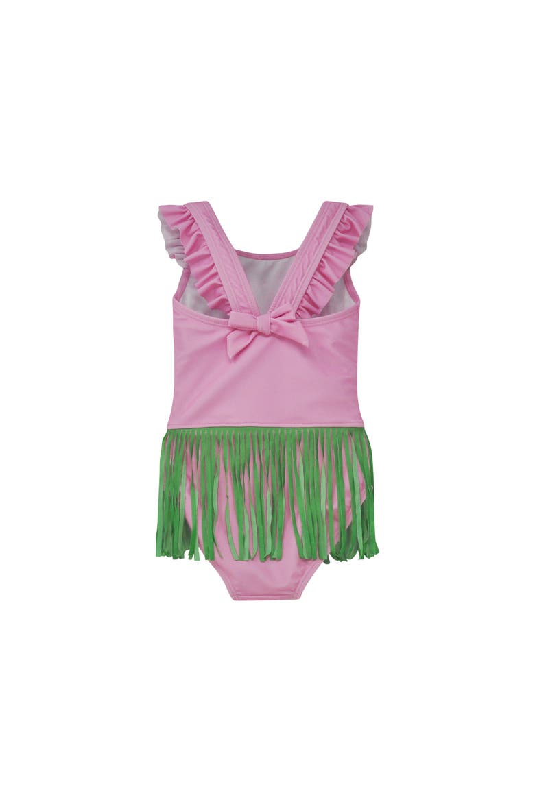 Infant & Toddlers Sun Protective UPF 50+ Keilani One-Piece Swimsuit with Fringe, Alternate, color, Lei Pink