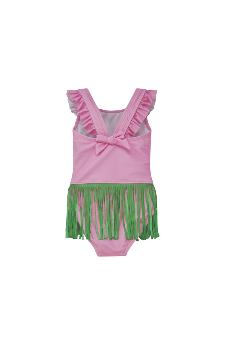 Flap Happy Infant & Toddlers Sun Protective UPF 50+ Keilani One-Piece Swimsuit with Fringe, Alternate, color, Lei Pink