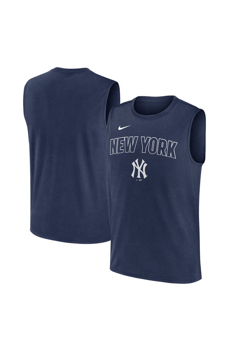 Nike Men's Nike Navy New York Yankees Knockout Performance Muscle Tank Top, Main, color, 