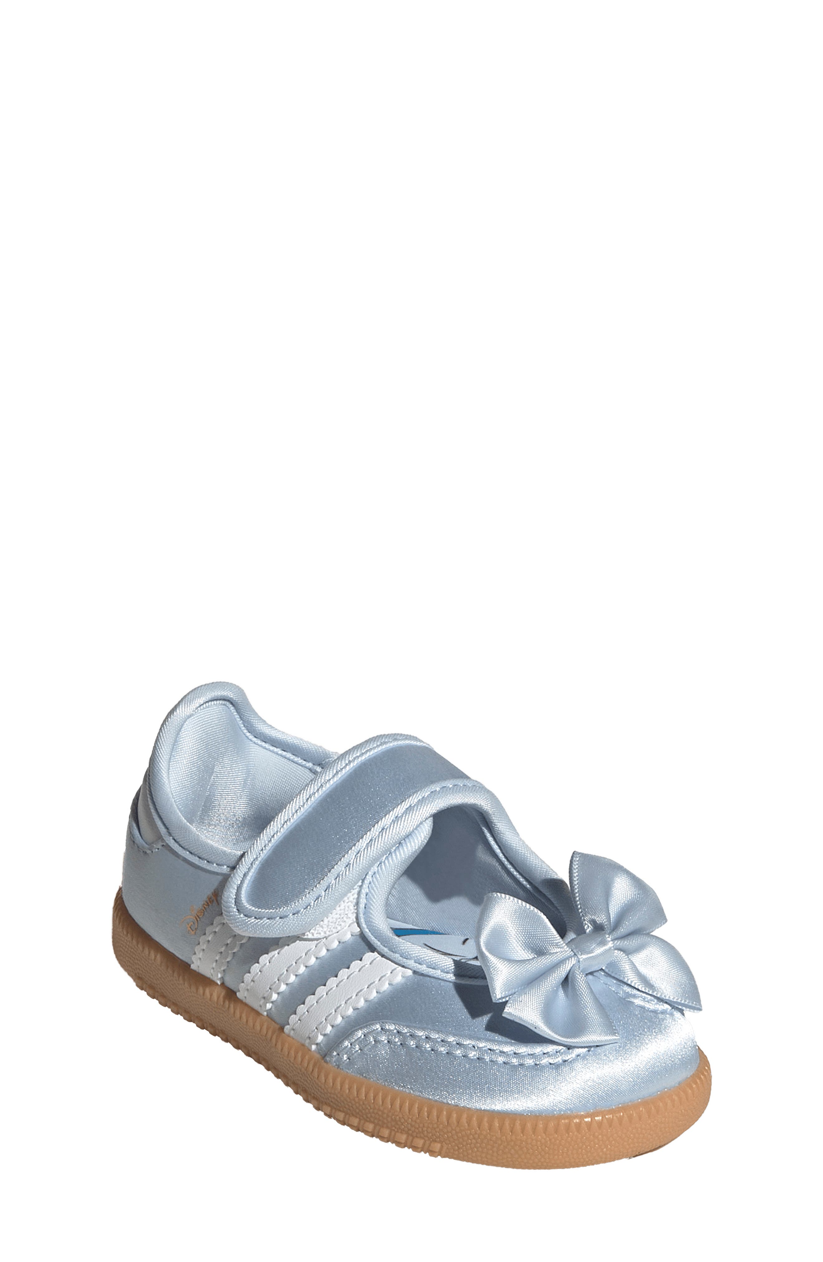 adidas x Disney Alice in Wonderland Samba Jane Sneaker, Alternate, color, Crystal Sky/ White/ Gum
