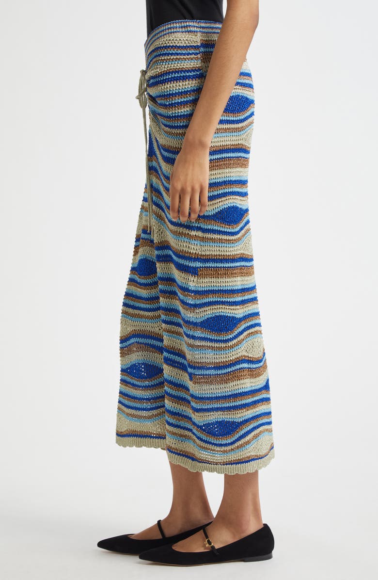 FARM Rio Mixed Waves Striped Maxi Skirt, Alternate, color, 