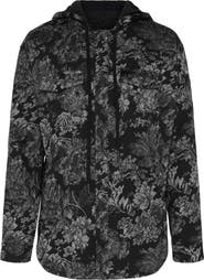 SAVAGE X FENTY Bold Bloom Hooded Snap-Up Shirt