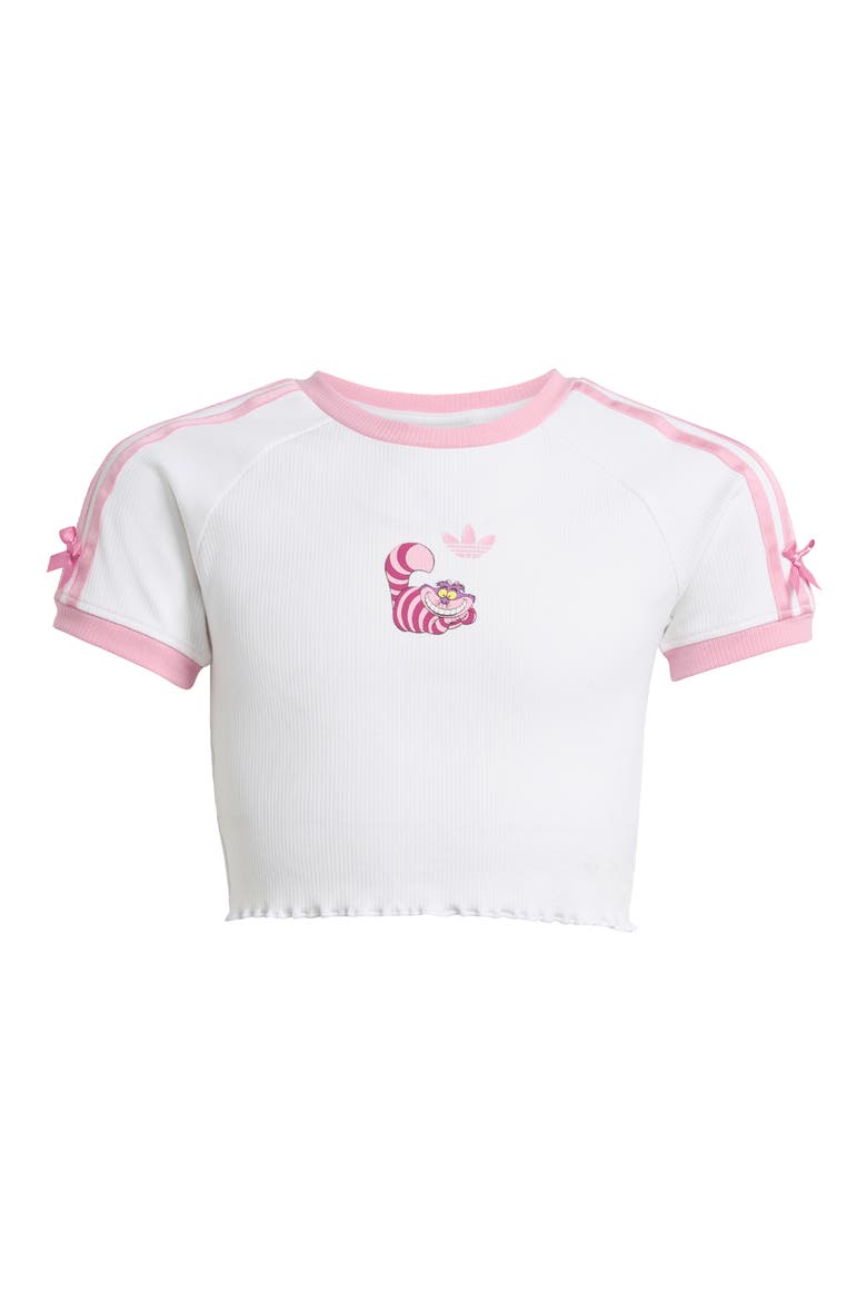 x Disney Alice in Wonderland Kids' Slim Graphic Crop T-Shirt, Main, color, WHITE/ LIGHT PINK