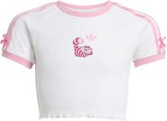 adidas x Disney Alice in Wonderland Kids' Slim Graphic Crop T-Shirt