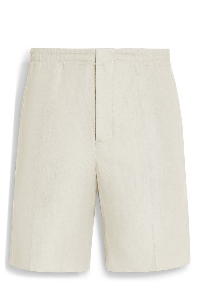 ZEGNA Oasi Linen Shorts, Alternate, color, Calcare