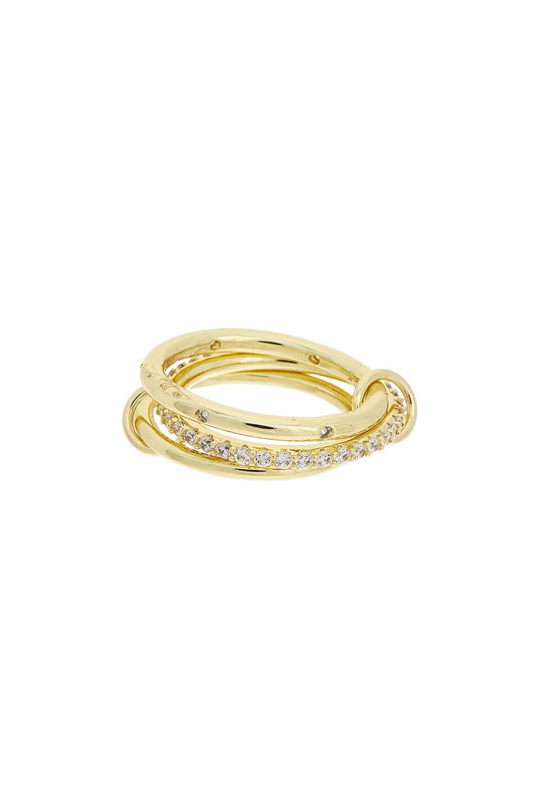 Cubic ZIrconia Ring, Main, color, YELLOW GOLD