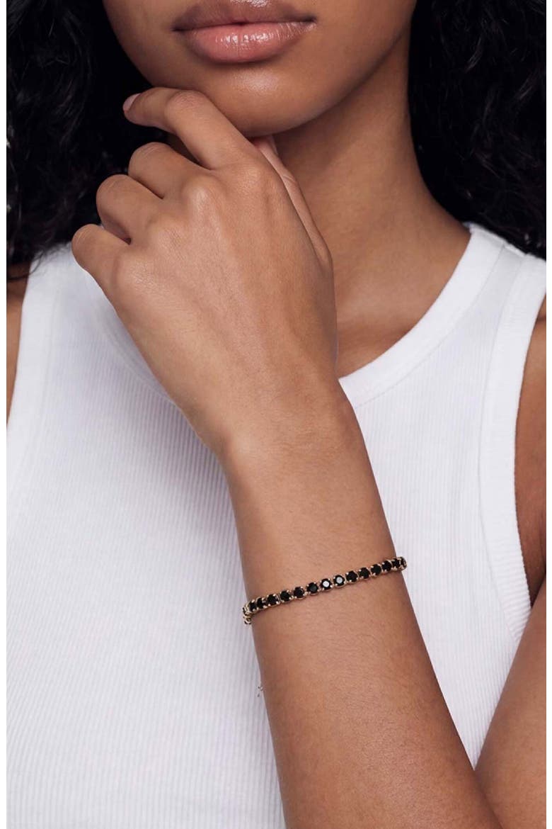 Adjustable Cubic Zirconia Bracelet, Alternate, color, BLACK
