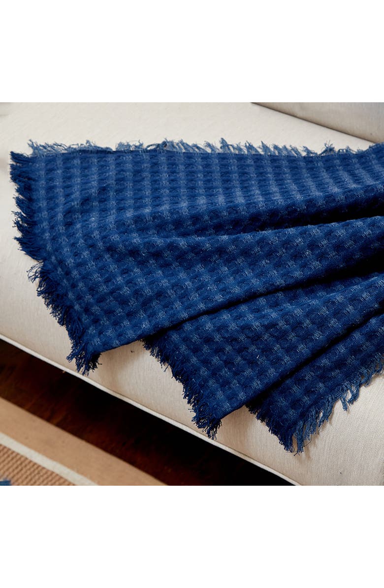 ROSELLI TRADING COMPANY Agra Waffle Stitch Throw Blanket, Alternate, color,