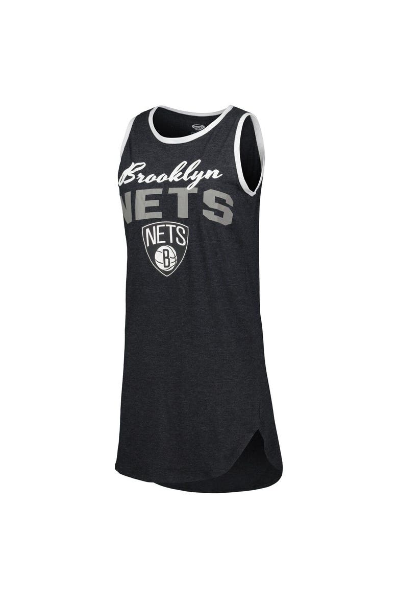 Women's Concepts Sport Black Brooklyn Nets Sleeveless Nightshirt, Alternate, color, Black