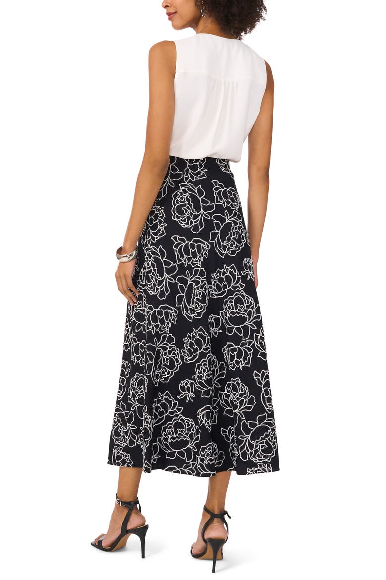 Bias Cut A-Line Midi Skirt, Alternate, color, RICH BLACK