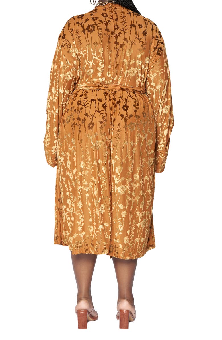 Zelie for She Caravan Burnout Velvet Duster Jacket, Alternate, color, 