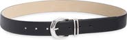 Nine West 32mm Saffiano Keeper Belt