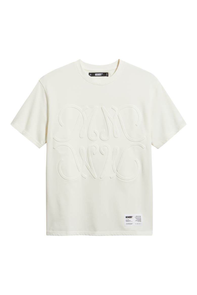 Monogram Embossed Cotton Graphic T-Shirt, Alternate, color, ANTIQUE WHITE
