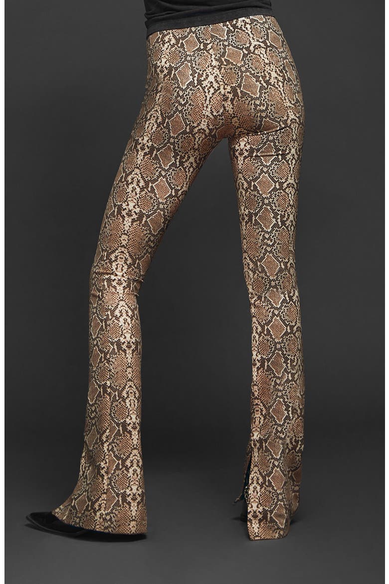 Python Print Split Cuff Cigarette Pants, Alternate, color, PYTHON