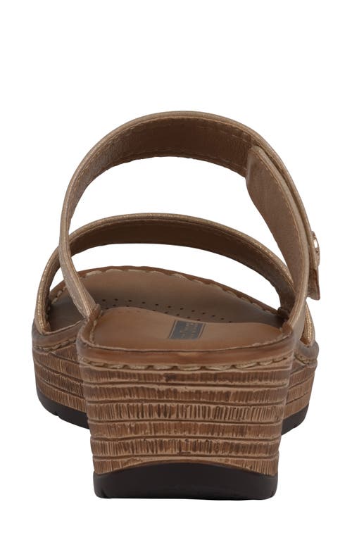 Gc Shoes Meli Comfort Wedge Sandal In Gold