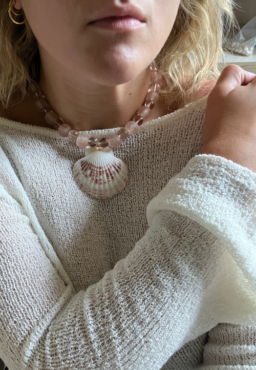 Sccollection Blush Necklace In Pink