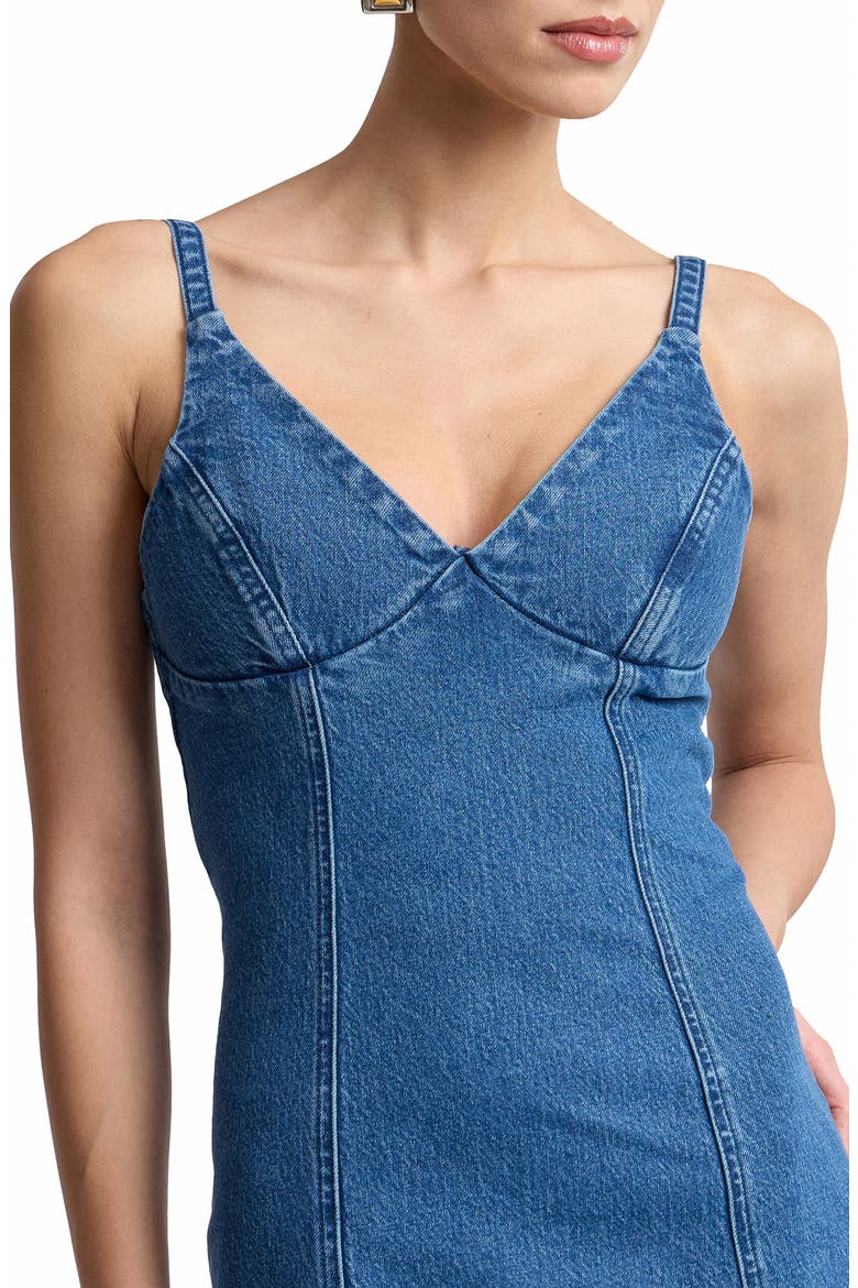Frayed Hem Denim Maxi Dress, Alternate, color, MONARCH WASH