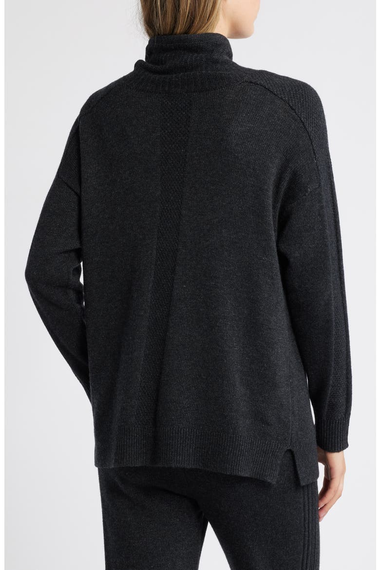 Mock Neck Sweater, Alternate, color, CHARCOAL HEATHER GREY