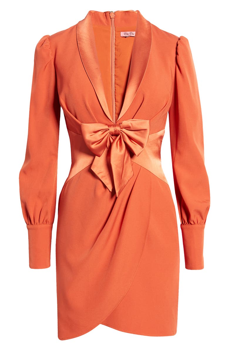 Chi Chi London Plunge Neck Long Sleeve Blazer Minidress, Alternate, color,