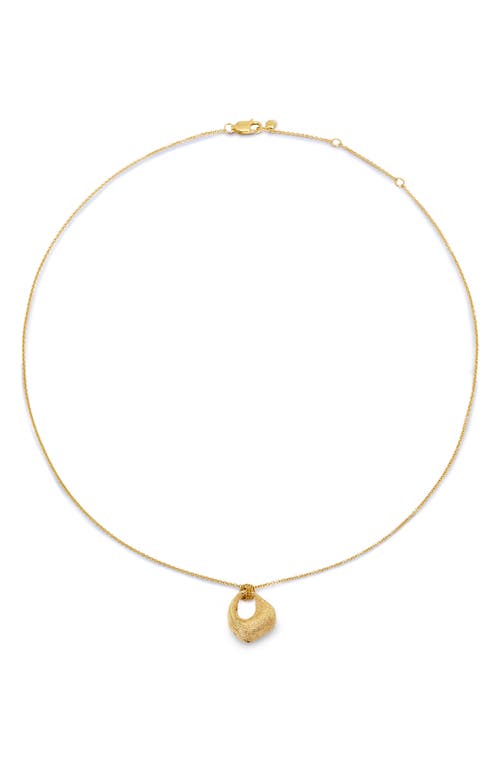 Monica Vinader Antica Texture Pendant In Gold