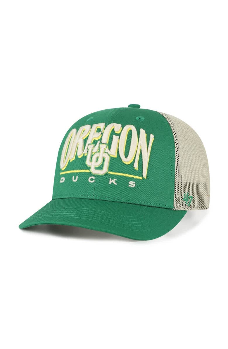 '47 Men's '47 Green Oregon Ducks Arid Adjustable Trucker Hat, Main, color, 