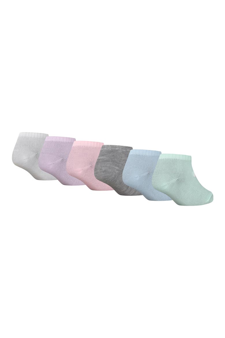 Kids' Metallic Swoosh Cushioned Ankle Socks, Alternate, color, DOLL