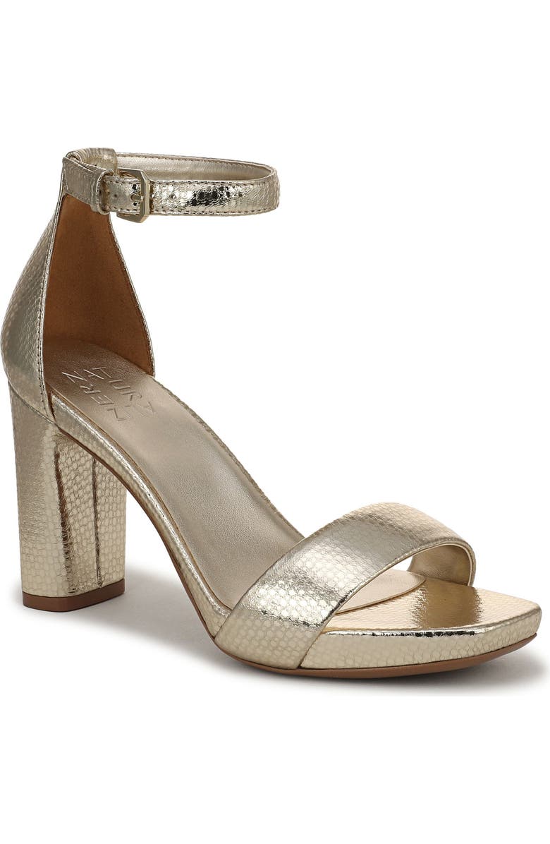 Naturalizer Joy Ankle Strap Sandal, Main, color, Light Gold