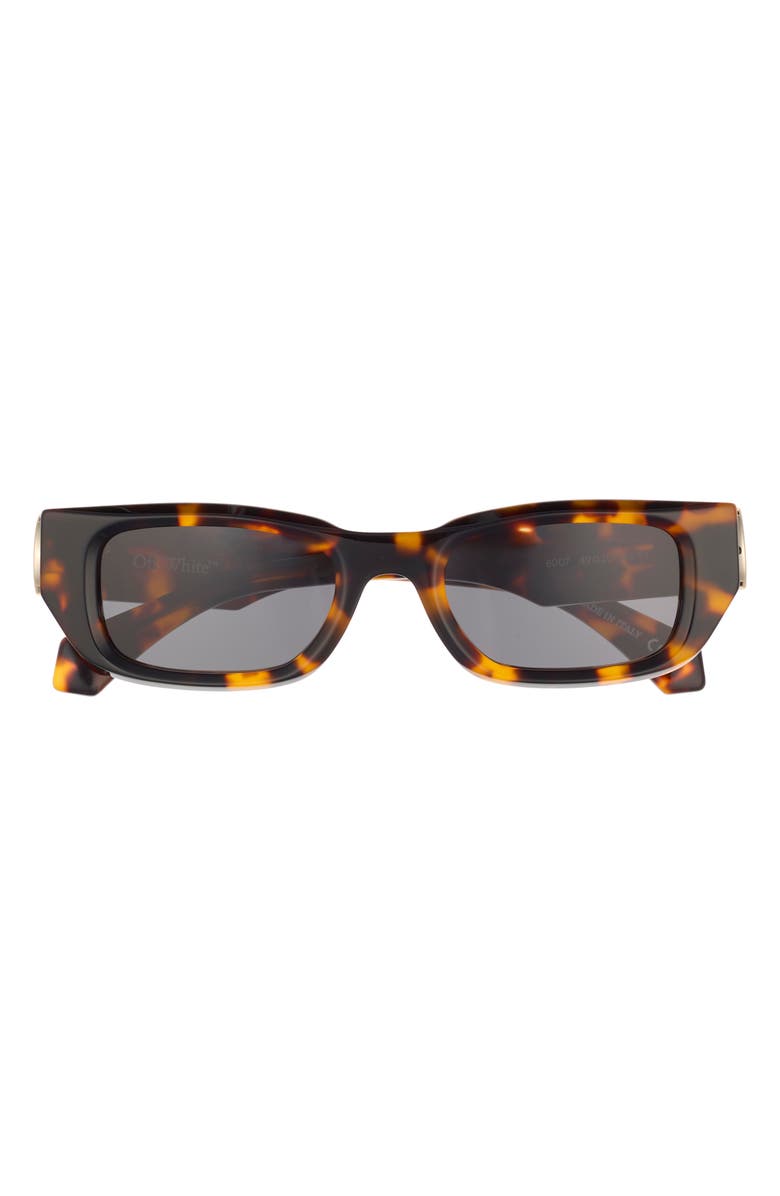 Off-White Fillmore 49mm Rectangular Sunglasses, Main, color, Havana Dark Grey