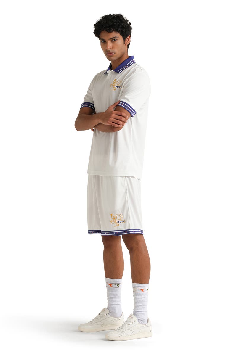 Diadora Legacy Embroidered Piqué Polo, Alternate, color, Optical White