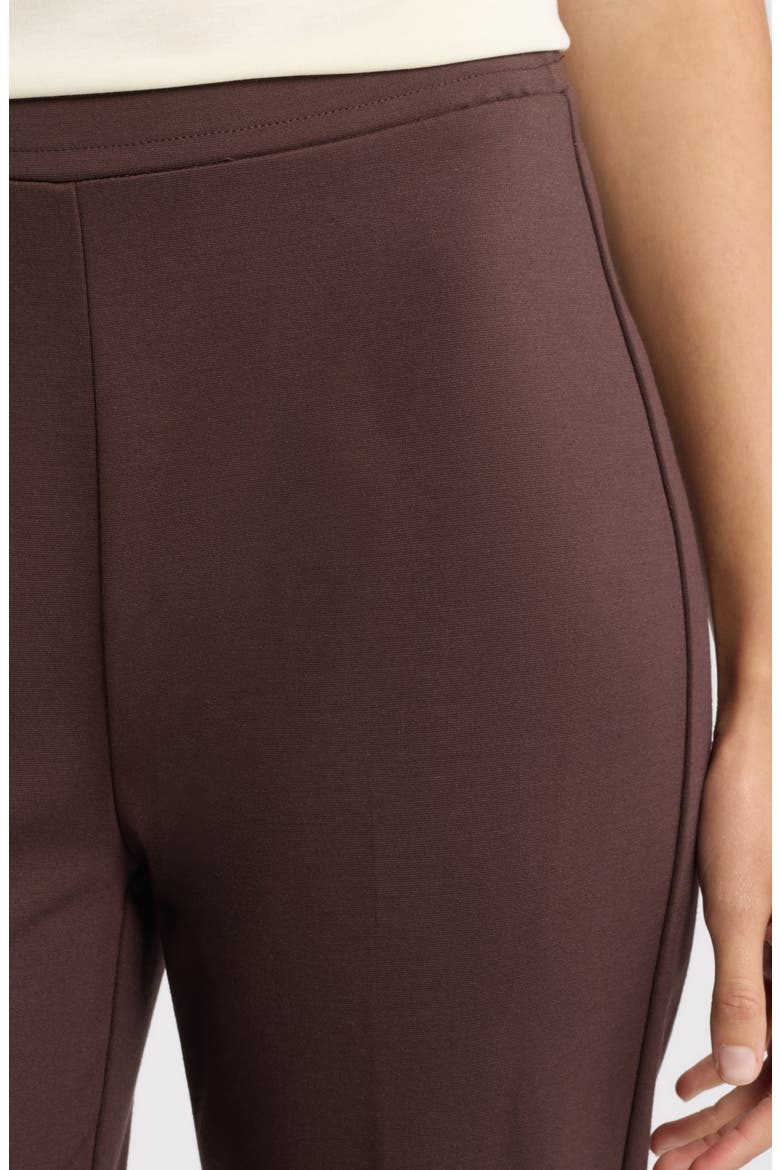 Meghan Double Knit Flare Pants, Alternate, color, CHOCOLATE