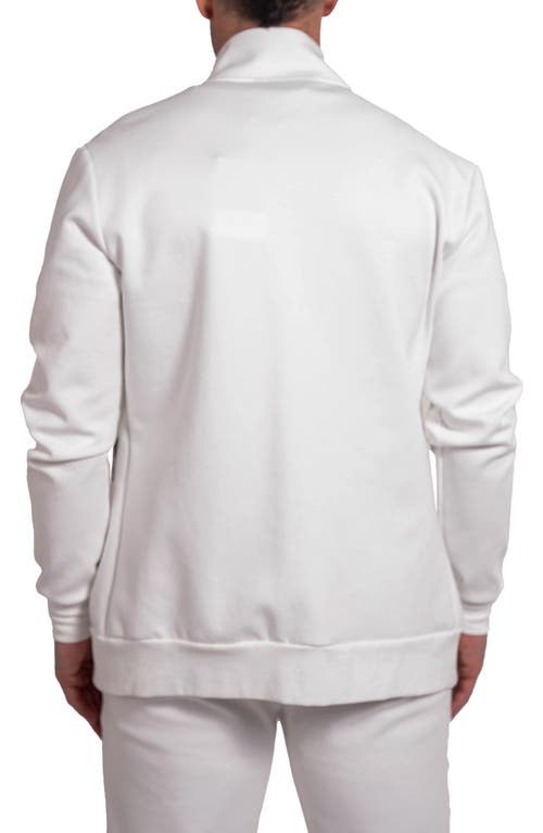 Maceoo Zipper Ascension89 White Knit Track Jacket In White