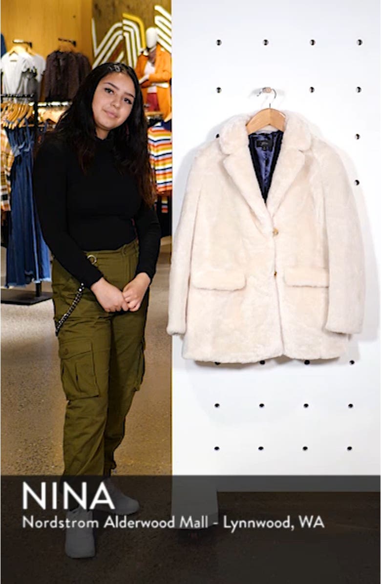 Yuna Teddy Faux Fur Jacket, sales video thumbnail